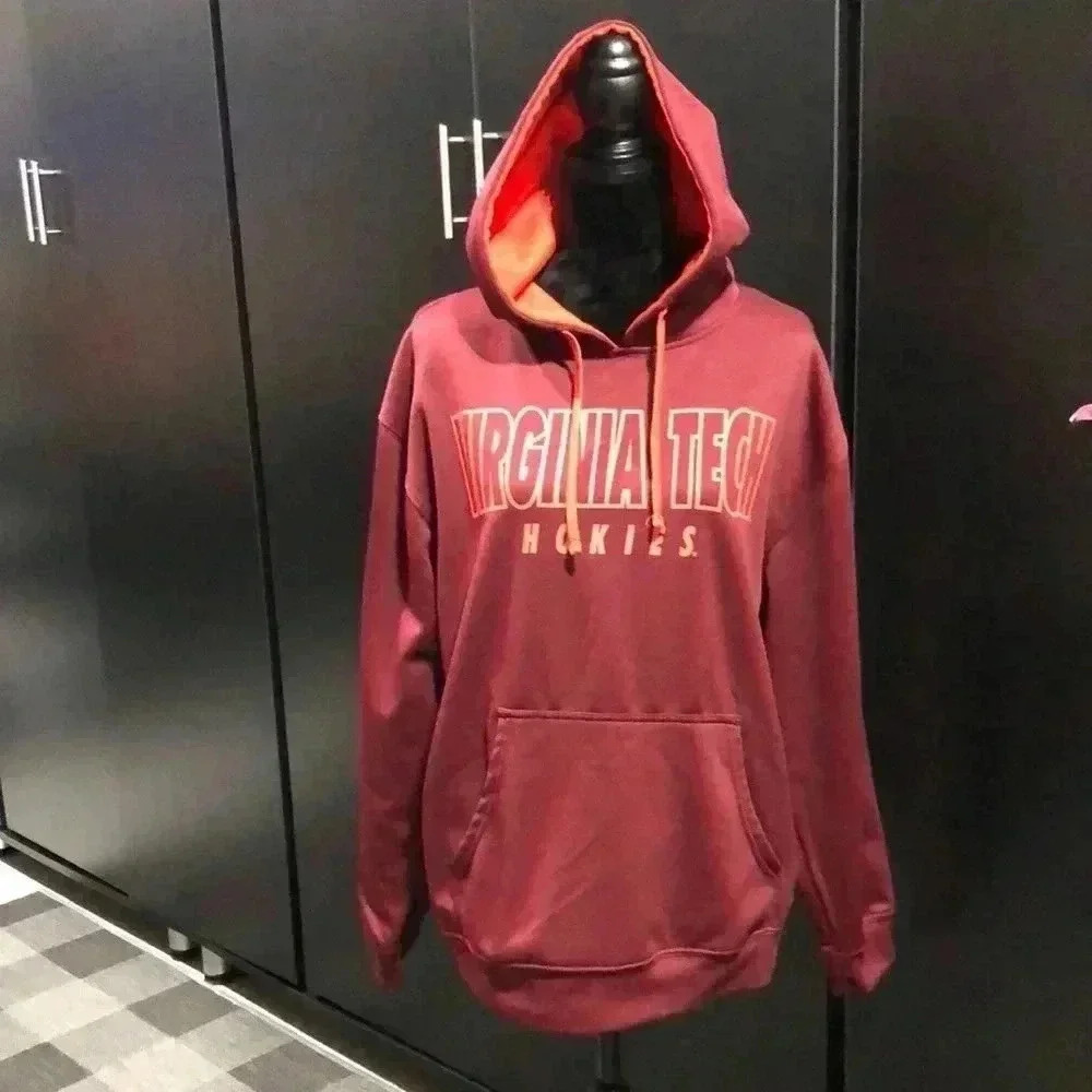 Virginia Tech Hokies Hoodie pull over,pouch pocket size L 42–44